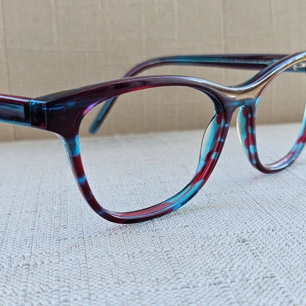 handmade Tom Davies Eyeglasses Frame Red/Blue Tone Unisex Glasses Frame 51[]116 - Picture 3 of 12
